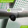 415Jyg4fwOL.jpg BRAST Serre de Jardin 12m2 (3x4) serre tunnel, parois enroulables, très stable: Tubes d’acier galvanisés et Film spéciale de protect 175 g/m2, aération optimale, montage rapide, serre de jardin tunnel