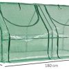 4161TPn0ML._AC_.jpg Outsunny Mini Serre de Jardin Serre à tomates Double bâche 180L x 90l x 90H cm Acier PE PVC 2 fenêtres avec Zip enroulables Vert