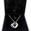 418s8YFiliL._AC_.jpg Angel for Angel 925 argent sterling amour coeurs doubles pendentif collier avec 18" de chaîne bijoux