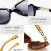 Dollger Lunettes de soleil Femme Lunettes de Soleil Polarisées Surdimensionnées Lunettes de Soleil Monture Carré Rétro Protection UV400