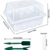 41EWzV6sHTL._AC_.jpg Jzy Qzn 5 PCS Bac à Semis Mini Serre de Jardin Plateaux de Semences avec Couvercle/Étiquettes/Outils Plateaux de Démarrage de Semis 12 Cellules pour Germination, Croissance de Graines (Blanc)