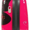 Valise Cabine Rose avec son Vanity assorti motif Papillon.