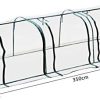 41IV7A7k4IL._AC_.jpg HOMCOM Serre de Jardin Tunnel Serre à tomates 3,5L x 1l x 0,8H m 3 Portes zippées bâche PVC Transparent métal époxy Vert