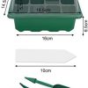 41Plz4jnp5L._AC_.jpg Mengxin 10 Pièce Plateaux de Culture Épaissir Mini Serre de Jardin 12 Trous avec Couvercle, Outils de Plantation, Étiquettes de Plantes Convient pour la Germination des Graines
