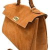 41RgmY5VSzS._AC_.jpg KristyX Sac femme à main en cuir véritable suédé Made in Italy 6033CAM