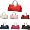 41RloilmOyL._AC_.jpg Tisdaini® Sacs portés Main Femme Tendance Vernis Cabas Sacs portés épaule Sacs bandoulière Sac a Main Noir
