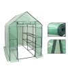 41XuzdB6yuS.jpg WOLTU GWH00502gn Serre de Jardin PE pour légumes avec Porte, Vert, 143x143x195cm