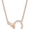 41n2sX-luVL._AC_.jpg Swarovski Collier Swarovski Symbolic, blanc, Métal doré rose