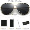 Dollger Lunettes de Soleil pour Femme Classique Pilote Lunettes de Soleil Monture Métal Style Mode Protection UV400