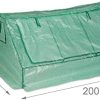 41oJqukMXML._AC_.jpg Relaxdays Serre de Jardin, Montage Facile, avec bâche, fenêtres, PE, Acier, HLP : 80 x 200 x 175 cm, XXL, Verte