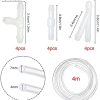 YIXISI 4m Kit de Tuyau Essuie Glace, Tuyau de Liquide de Lave-Glace, Tuyau Flexible, Buse D'essuie-Glace Brouillard Lave-Linge Tuyau de Pulvérisation, avec 12 Bec Joint Ensemble Kit, Transparent