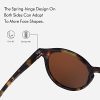 ZENOTTIC Lunette de soleil polarisé Rétro Classique Ronde Rétro Lunettes de soleil UV400 Cadre Homme Femme