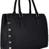 41tl5gLIMTL._AC_.jpg CRAZYCHIC - Sac à Main Cabas Grande Taille Femme Lycéenne - Fourre-Tout Cuir PU Cours Travail Fille Etudiante Capacité Format A4 Large - Cartable Porte-Document Business Tote Shopping - Noir