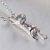 41x53ENUUL._AC_.jpg Wonvin Dames en Argent Sterling 925 Collier Pendentif de Chat, pour Les Femmes Les Filles