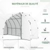 41xAnSLCzOL._AC_.jpg Outsunny Serre de Jardin Tunnel Surface Sol 16 m² châssis Tubulaire renforcé 24 mm Double Porte avec poignées Blanc