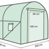 41xDS0W-4-L._AC_.jpg IDMarket - Serre Tunnel de Jardin 6M² Verte Gamme maraîchère Roma 2x3M