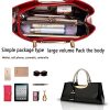 510cPy-kTNL._AC_.jpg Tisdaini® Sacs portés Main Femme Tendance Vernis Cabas Sacs portés épaule Sacs bandoulière Sac a Main Noir