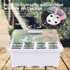 513WdvpzHNL._AC_.jpg Jzy Qzn 5 PCS Bac à Semis Mini Serre de Jardin Plateaux de Semences avec Couvercle/Étiquettes/Outils Plateaux de Démarrage de Semis 12 Cellules pour Germination, Croissance de Graines (Blanc)