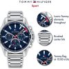 Tommy Hilfiger Homme Analogique Quartz Montre avec Bracelet en Acier Inoxydable 1791788