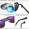 518D4iJPxmL._AC_.jpg Lunettes de soleil pilote polarisées surdimensionnées rétro pour hommes femmes lunettes à monture en métal classique