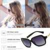 Dollger Lunettes de soleil Femme Lunettes de Soleil Polarisées Surdimensionnées Lunettes de Soleil Monture Carré Rétro Protection UV400
