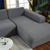 Housse de canapé d'angle en Forme de L avec Housse élastique pour canapé 1/2/3/4（Le canapé d'angle en L Doit en Acheter Deux）