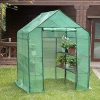 51BHM45JIlS.jpg WOLTU GWH00502gn Serre de Jardin PE pour légumes avec Porte, Vert, 143x143x195cm