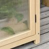 51GmE3d6oFS._AC_.jpg Outsunny Mini Serre de Jardin 2 Niveaux dim. 62L x 63l x 82H cm Porte et Panneau Toit ouvrant Bois Sapin traité Polycarbonate