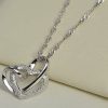 51I8kyVVR5L._AC_.jpg Angel for Angel 925 argent sterling amour coeurs doubles pendentif collier avec 18" de chaîne bijoux