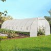51MkR20GwxL._AC_.jpg IDMarket - Serre Tunnel de Jardin 4 Saisons 24M² Blanche Gamme maraîchère des Andes 8x3M