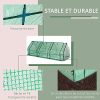 51aCd2-bIL._AC_.jpg HOMCOM Mini Serre de Jardin 270L x 90l x 90H cm Acier PE Haute densité 140 g/m² Anti-UV 3 fenêtres avec Zip enroulables Vert