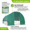 51bkaCx2dYL.jpg BRAST Serre de Jardin 12m2 (3x4) serre tunnel, parois enroulables, très stable: Tubes d’acier galvanisés et Film spéciale de protect 175 g/m2, aération optimale, montage rapide, serre de jardin tunnel