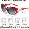 51cm6W40-VS._AC_.jpg Duco Lunettes de soleil pour femme Lunettes de soleil polarisées classiques 100% anti-UV 1220