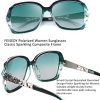 FEISEDY Lunette de Soleil Femme Polarisées Surdimensionnées Carrées Protection UV400 Scintillante Composite Lustre Lunettes de Soleil Femme B2289