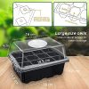 51nC3X5c3SL._AC_.jpg YAUNGEL Mini Serre pour Plantes, 10 Pièces 120 Cellules Intérieure Plateau Semis Bac à semis Pépinière Boîte de Culture avec Couvercle et Ventilation Durables