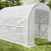 51pVvCbfJ1L._AC_.jpg Garden Point La Serre en Polyéthylène 3,5 x 2 x 2 m Serre de Jardin Tunnel Serre maraichère avec Cadre en Acier Galvanisé de la diamètre 25mm (Blanc)
