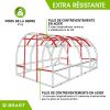 51sKQ7m238L.jpg BRAST Serre de Jardin 12m2 (3x4) serre tunnel, parois enroulables, très stable: Tubes d’acier galvanisés et Film spéciale de protect 175 g/m2, aération optimale, montage rapide, serre de jardin tunnel
