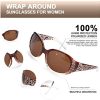 51ya4eOMt0L._AC_.jpg LVIOE Lunette de Soleil Femme Polarisée-Grande, Vintage Lunettes Anti Reflet 100% UV Protection