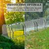 616LDYlAYaL._AC_.jpg HOMCOM Serre de Jardin Tunnel Serre à tomates 3,5L x 1l x 0,8H m 3 Portes zippées bâche PVC Transparent métal époxy Vert