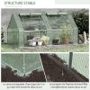 617W1niO1LL._AC_.jpg Outsunny Mini Serre de Jardin Serre à tomates Double bâche 180L x 90l x 90H cm Acier PE PVC 2 fenêtres avec Zip enroulables Vert