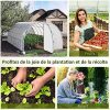 61wOuGvZthL._AC_.jpg Outsunny Serre de Jardin Tunnel Surface Sol 16 m² châssis Tubulaire renforcé 24 mm Double Porte avec poignées Blanc