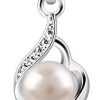B. Catcher - Collier chaîne en argent sterling avec pendentif renfermant une perle