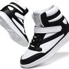 Chaussure Femme Basket a Talon Compensé Fille Sneakers Chaussures Femme Compensées Confortable Chaussure De Marche Caché Talon Baskets Hi-Top