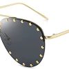 Dollger Lunettes de Soleil pour Femme Classique Pilote Lunettes de Soleil Monture Métal Style Mode Protection UV400