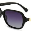 Dollger Lunettes de soleil Femme Lunettes de Soleil Polarisées Surdimensionnées Lunettes de Soleil Monture Carré Rétro Protection UV400