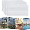 HENGMEI Lot de 14 plaques alvéolaires en Polycarbonate 4 mm HENGMEI Lot de 14 plaques alvéolaires en Polycarbonate 4 mm 60,5 x 121cm Résistant aux UV, 10,25 m² Transparent Feuille Double Paroi pour Serre de Jardin, Serre
