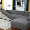 Housse de canapé d'angle en Forme de L avec Housse élastique pour canapé 1/2/3/4（Le canapé d'angle en L Doit en Acheter Deux）