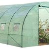 IDMarket - Serre Tunnel de Jardin 12 m² Verte Gamme IDMarket - Serre Tunnel de Jardin 12 m² Verte Gamme maraîchère Zebra 4x3M