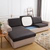 NIBESSER Housse de Coussin Extensible de Canapé Housse de Siège NIBESSER Housse de Coussin Extensible de Canapé Housse de Siège de Canapé Lavable Housse Coussin d'Assise pour Canapé Grand Taille Amovible Antipoussière (Gris Fonce,3 Places)