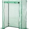 Outsunny Serre de Jardin Serre à tomates 1L x 0,5l Outsunny Serre de Jardin Serre à tomates 1L x 0,5l x 1,5H m Porte zippée déroulante Acier thermolaqué PE Haute densité 140 g/m² Anti-UV